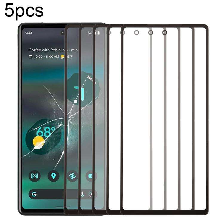 5pcs Front Screen Outer Glass Lens with OCA Optically Clear Adhesive, For Google Pixel 10 Pro XL,...