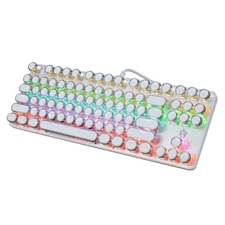 SHIPADOO HJK919-7 Round Keycap RGB Wired Mechanical Keyboard
