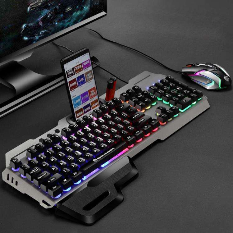 SHIPADOO GT700 Illuminated Wired Gaming Keyboard and 4D 2400DPI Mouse Set, GT700 4D 2400DPI Mouse...