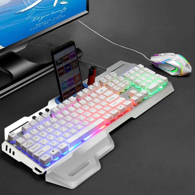 SHIPADOO GT700 Illuminated Wired Gaming Keyboard and 4D 2400DPI Mouse Set, GT700 4D 2400DPI Mouse...