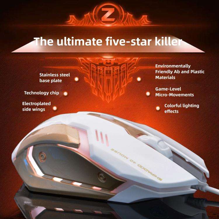 SHIPADOO S150 4D 1600 DPI Ergonomic Optical USB Wired Mouse