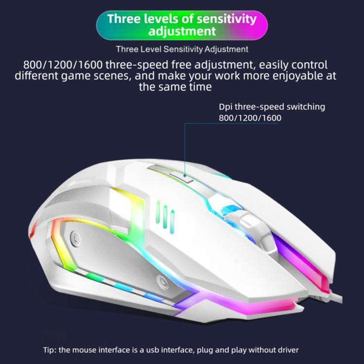 SHIPADOO S150 4D 1600 DPI Ergonomic Optical USB Wired Mouse