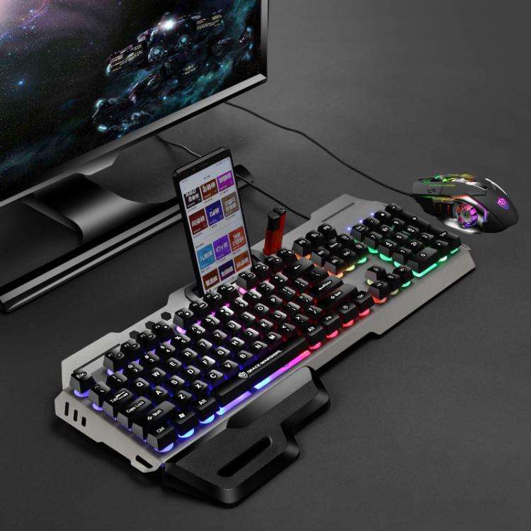SHIPADOO GT700 Illuminated Wired Gaming Keyboard and 6D 4800DPI Mouse Set, GT700 6D 4800DPI Mouse...