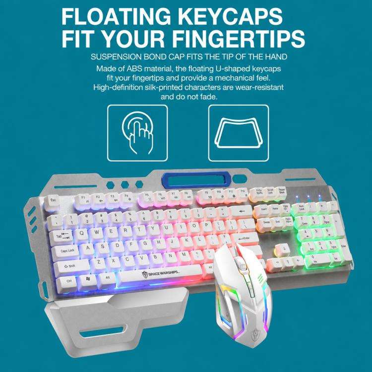 SHIPADOO GT700 Illuminated Wired Gaming Keyboard and 6D 4800DPI Mouse Set, GT700 6D 4800DPI Mouse...