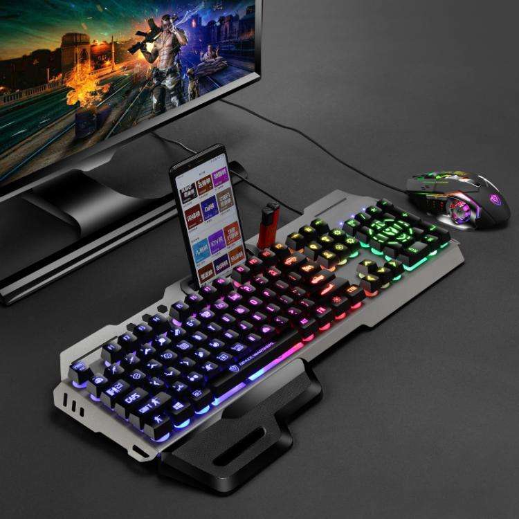 SHIPADOO GT700 Illuminated Wired Gaming Keyboard and 6D 4800DPI Mouse Set, Battle Royale Edition