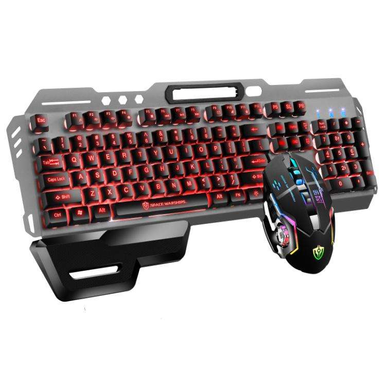 SHIPADOO GT700 Illuminated Wired Gaming Keyboard and 6D 4800DPI Mouse Set, Standard Character Tra...