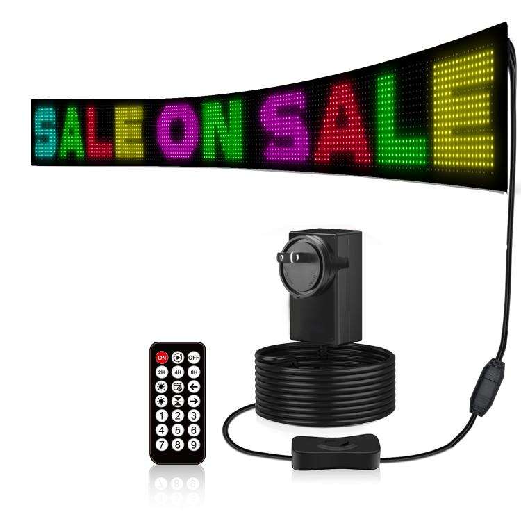16 x 192 Pixels Ultra-Thin Waterproof Programmable LED Flexible Matrix Display Screen, EU Plug, U...