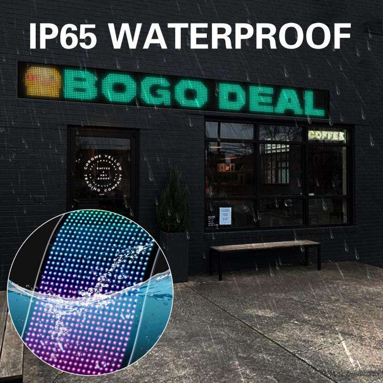16 x 192 Pixels Ultra-Thin Waterproof Programmable LED Flexible Matrix Display Screen, EU Plug, U...