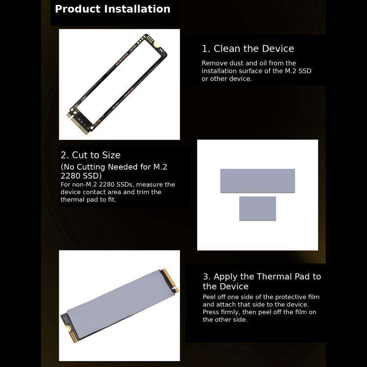 THERMALRIGHT PX7 M.2 SSD Thermal Silicone Pad, 0.5mm, 1mm, 1.5mm, 2mm