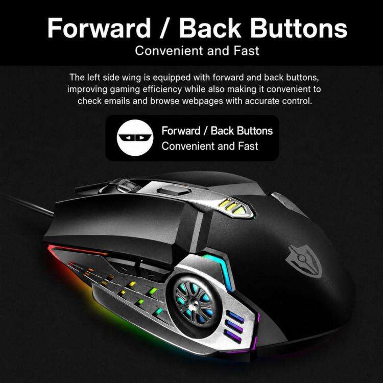 SHIPADOO G5 6D 3200DPI Gaming Mechanical USB Wired Mouse, G5 6D