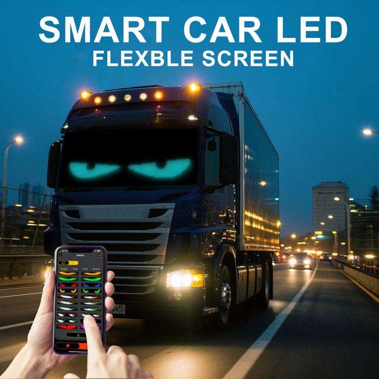 Demon Eye Car Ultra-Thin Waterproof LED Flexible Matrix Display Screen 2pcs, 16 x 32 USB set, 16 ...
