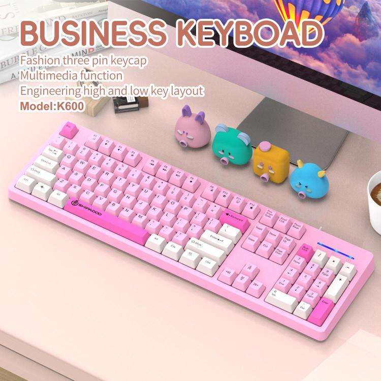 SHIPADOO K600 Wide System Compatibility Ergonomic Wired Keyboard