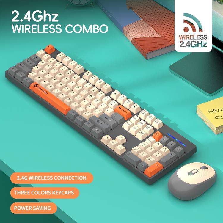 SHIPADOO W1060 2.4G 1600 DPI Wireless Keyboard Mouse Set
