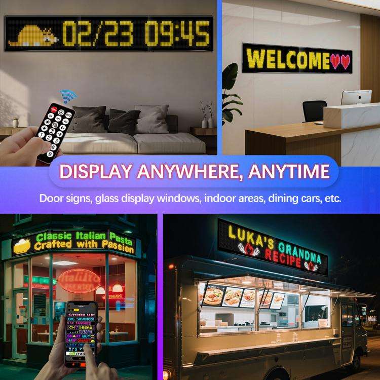 32x256 Pixels Dual Row Ultra-Thin LED Flexible Advertising Matrix Display Screen, Size: 192 x 28c...