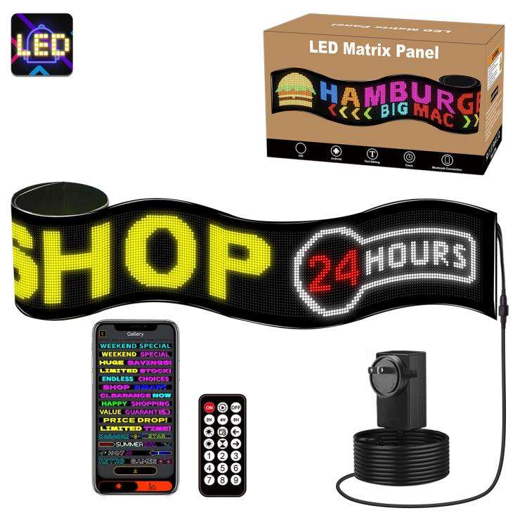 32x320 Pixels Dual Row Ultra-Thin LED Flexible Advertising Matrix Display Screen, Size: 240 x 29....