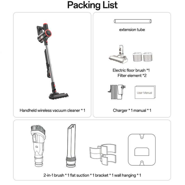Yesido EC32 Handheld Wireless Vacuum Cleaner 12000Pa Suction Multifunction Cleaning Dust Removal ...