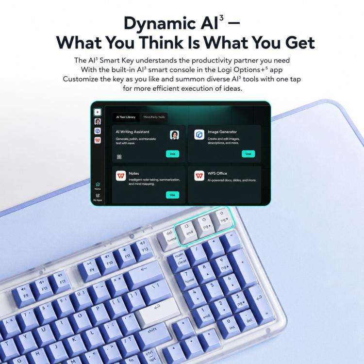 Logitech ALTO KEYS K98M Plus Custom Tri-Mode Wireless Mechanical Keyboard