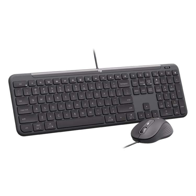 Logitech MK620 Signature Slim Wired Keyboard and Wired Mouse Combo for Business