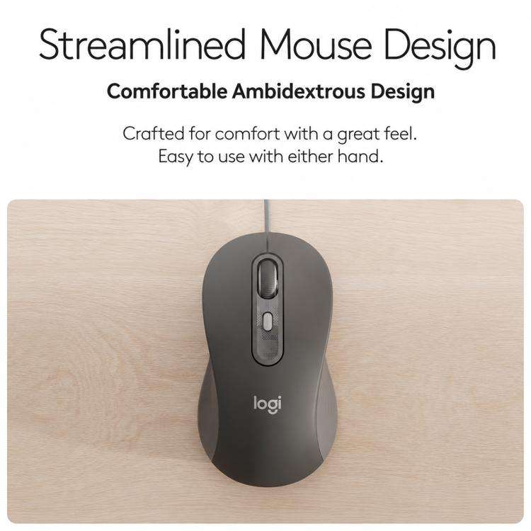 Logitech MK620 Signature Slim Wired Keyboard and Wired Mouse Combo for Business