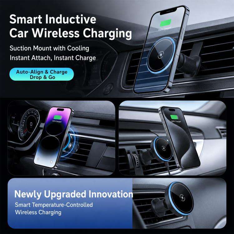 T1 15W Magnetic Wireless Charging Car Air Vent Phone Holder
