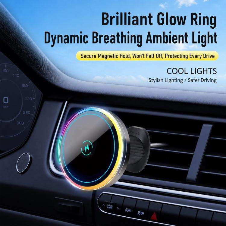 T1S Magnetic Cooling Wireless Fast Charger Car Air Outlet Holder