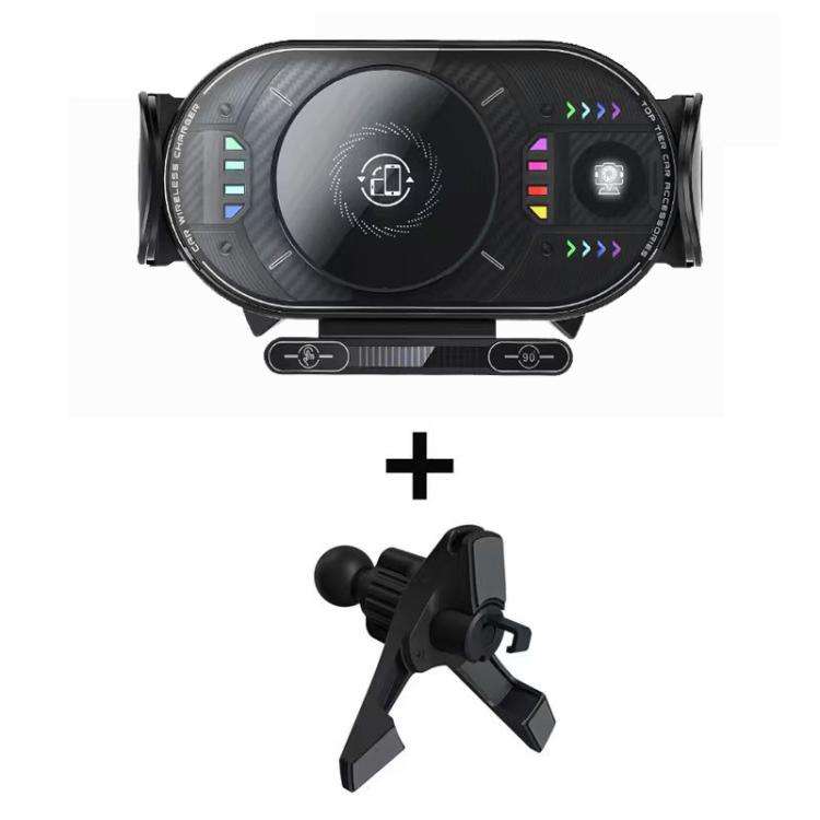 A3 15W Car Electric Wireless Fast Charging Rotating Bracket, A3 Bracket + Air Vent Base, A3 Brack...