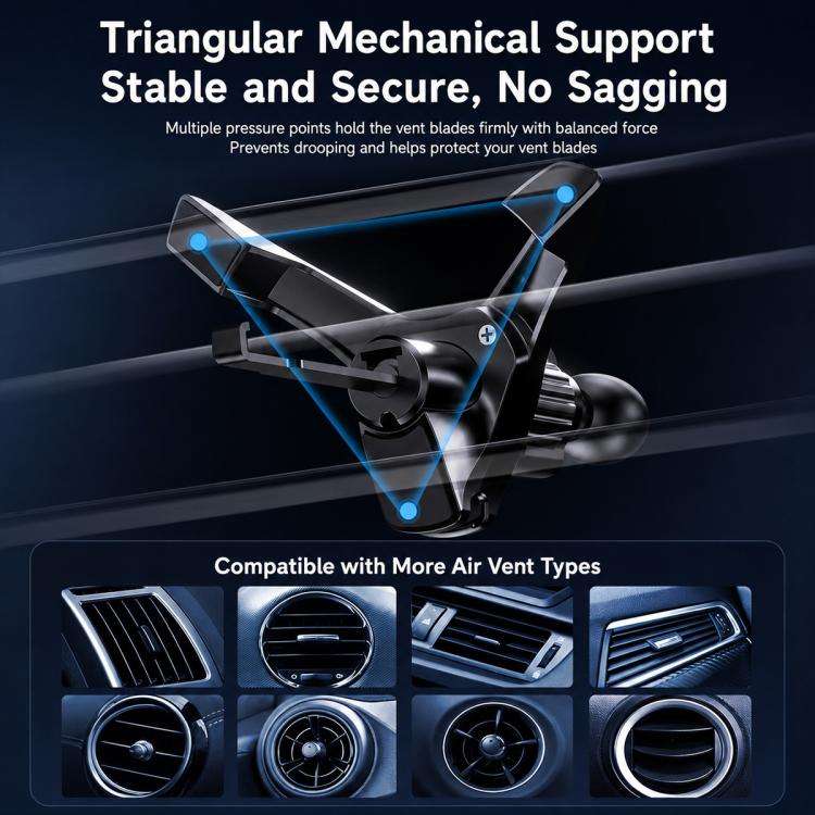 A3 15W Car Electric Wireless Fast Charging Rotating Bracket, A3 Bracket + Air Vent Base, A3 Brack...