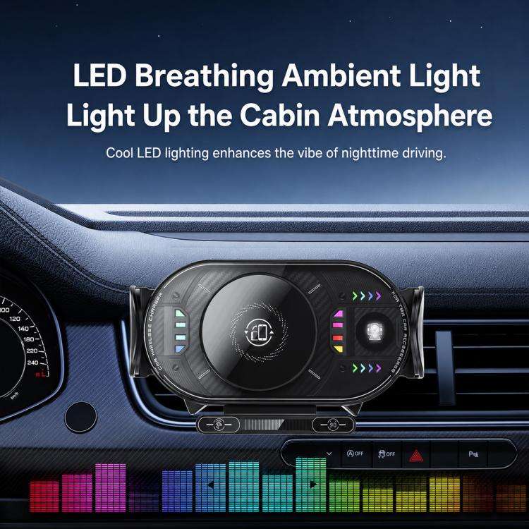 A3 15W Car Electric Wireless Fast Charging Rotating Bracket, A3 Bracket + Air Vent Base, A3 Brack...