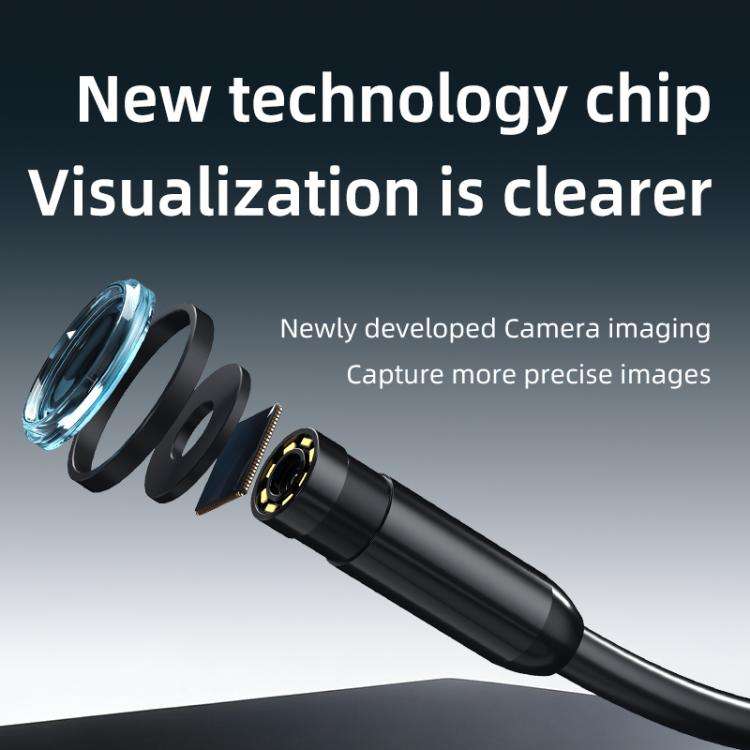 AN112T Type-C IP67 8LEDs 8mm Industry Digital Endoscope, 1m Flexible Cable, 2m Flexible Cable, 3....