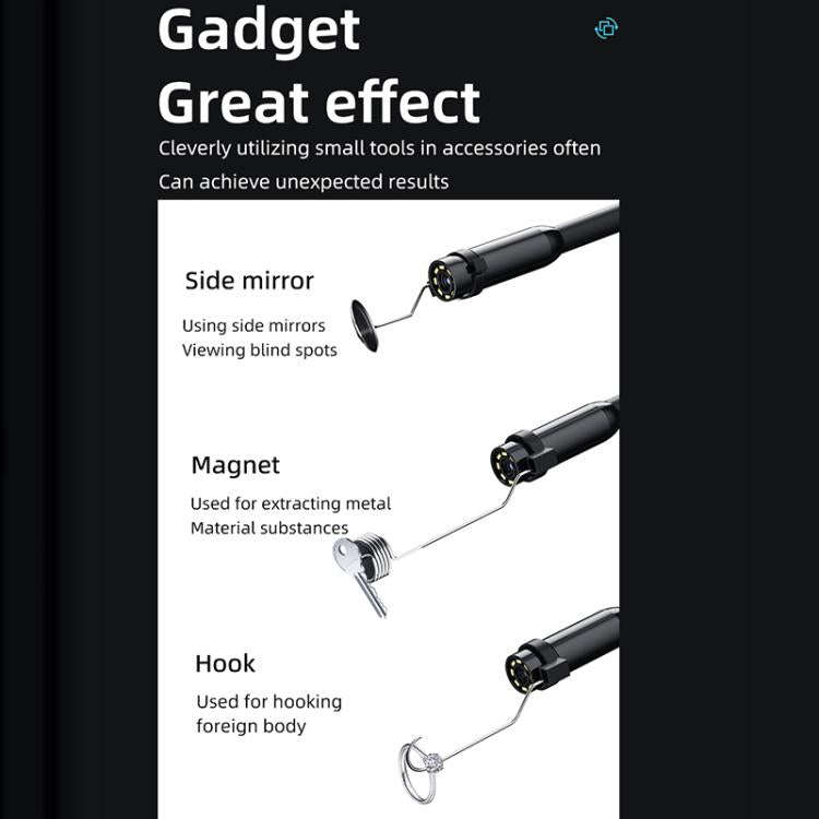 AN112T Type-C IP67 8LEDs 8mm Industry Digital Endoscope, 1m Flexible Cable, 2m Flexible Cable, 3....