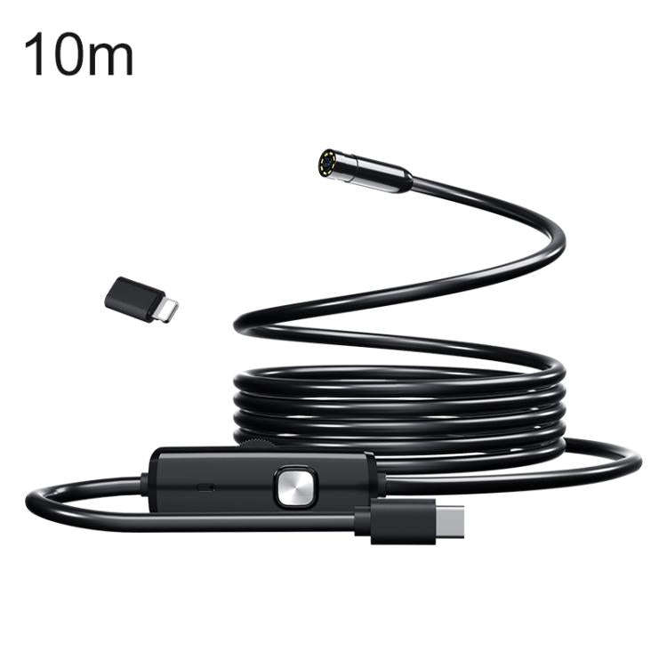 AN112T Type-C and 8 Pin IP67 8LEDs 5.5mm Industry Digital Endoscope, 1m Flexible Cable, 2m Flexib...