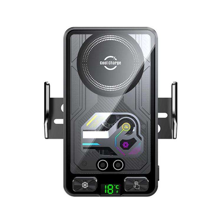 A8 Cooling Wireless Charger Car Air Outlet Holder With Digital display screen