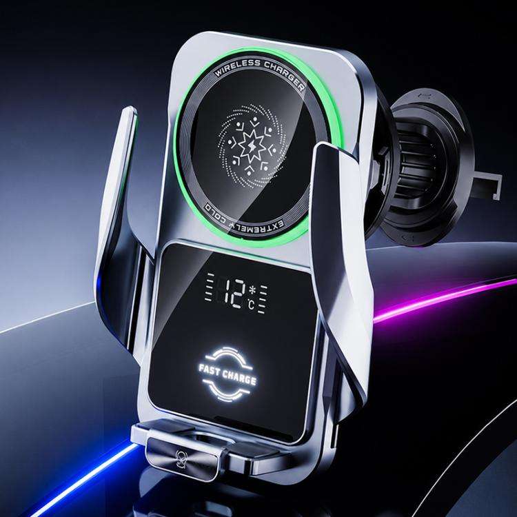 S7 Magnetic Cooling 15W Wireless Fast Charger Car Air Outlet Holder