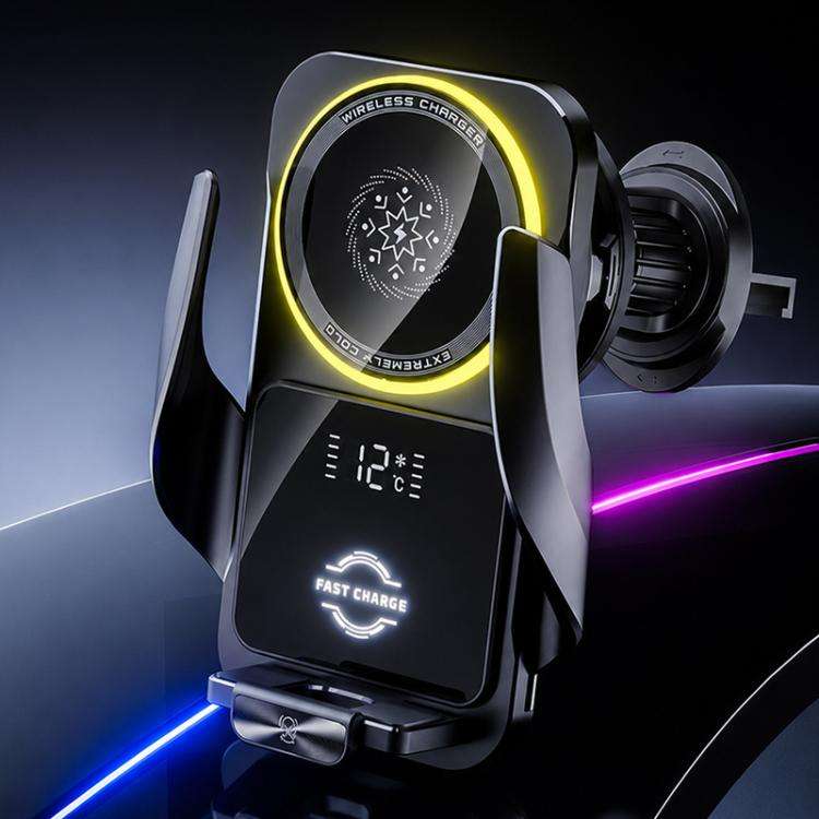 S7 Magnetic Cooling 15W Wireless Fast Charger Car Air Outlet Holder