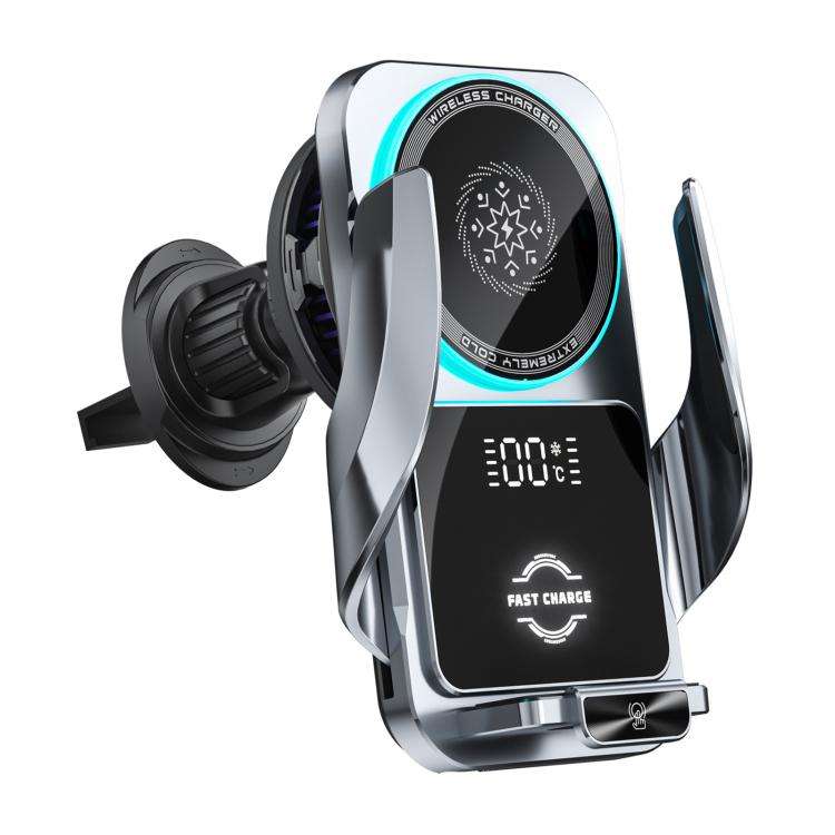 S7 Magnetic Cooling 15W Wireless Fast Charger Car Air Outlet Holder