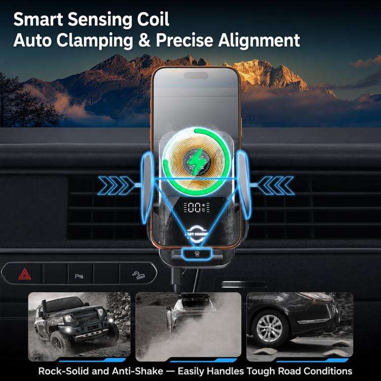 S7 Magnetic Cooling 15W Wireless Fast Charger Car Air Outlet Holder