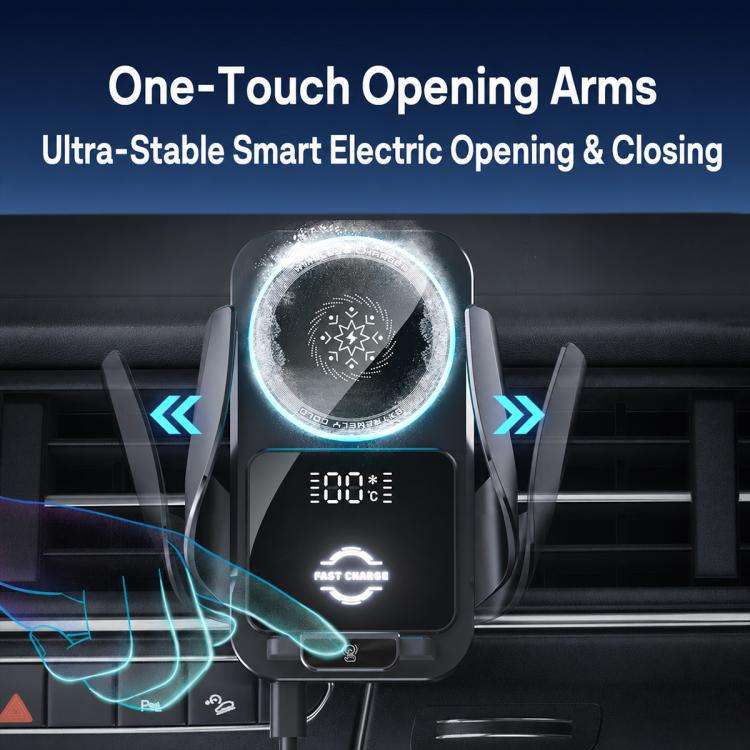 S7 Magnetic Cooling 15W Wireless Fast Charger Car Air Outlet Holder