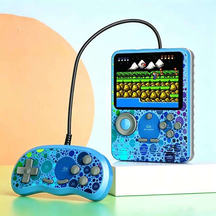 G6 3.5 Inch Screen Handheld Game Console Video Gaming Machine for Kids, Single, Double