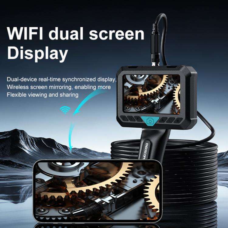 P280 5 inch HD Screen 8mm Industry Digital Endoscope, 2m Hard Cable Single-lens, 5m Hard Cable Si...