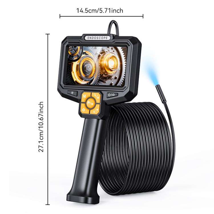 S11 5 inch IPS HD Screen 8mm Industry Digital Endoscope, 1m Hard Cable Single-lens, 5m Hard Cable...