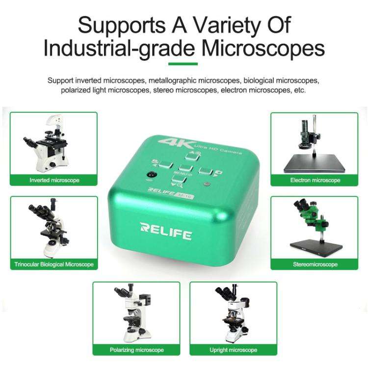 RELIFE M-16 HD 4K 30fps Industrial Grade Electronic Microscope Camera, RELIFE M-16 EU Plug, RELIF...