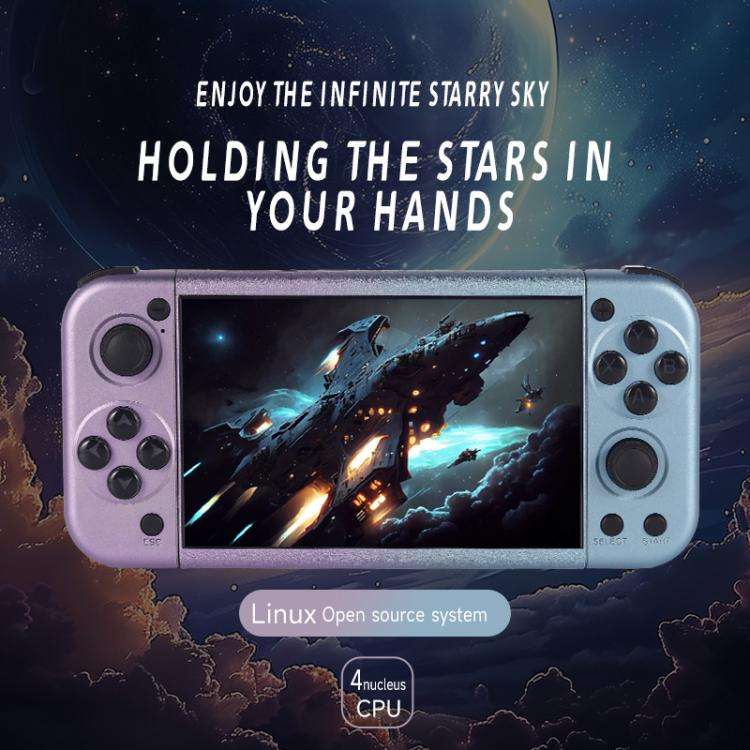 G50V 5-inch True-color Handheld Game Console Supports 19+ Emulators, 64G