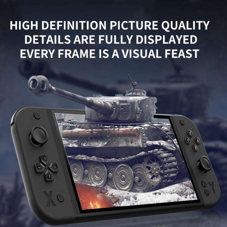 G90 7-inch IPS HD Handheld Game Console Supports 30+ Emulators, 64G
