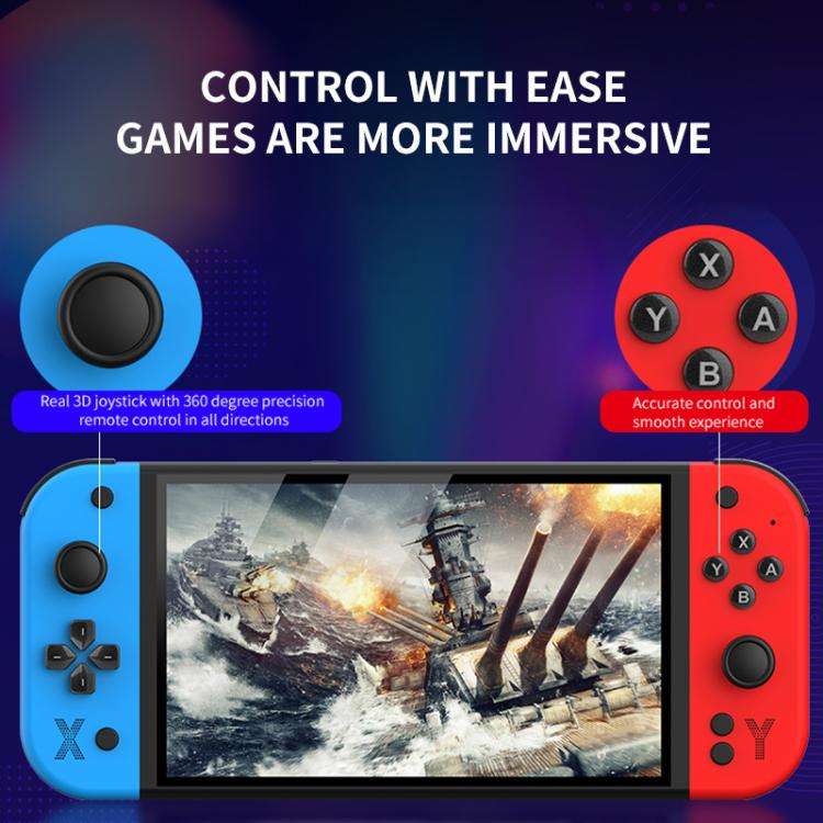 G90 7-inch IPS HD Handheld Game Console Supports 30+ Emulators, 64G