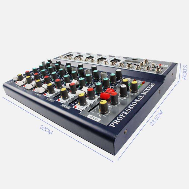 F7 7-Channel Multi-function Professional Bluetooth Live Streaming Mixer, EU Plug, UK Plug, US Plug