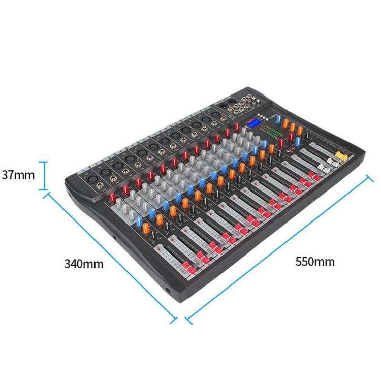 CT-12 12-Channel Professional Bluetooth Recording Live Streaming Mixer, EU Plug, UK Plug, US Plug
