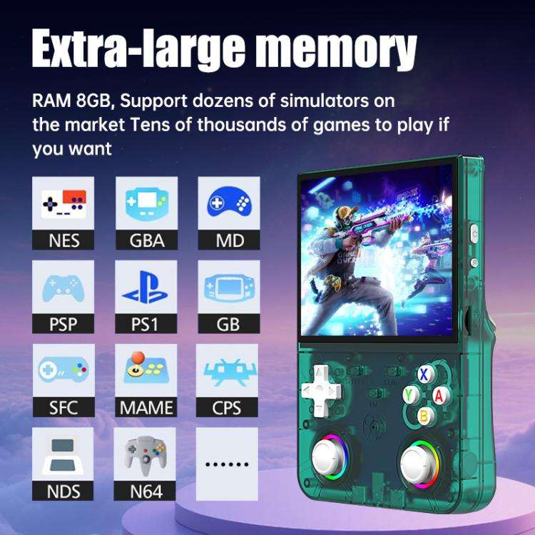R36 Ultra X 4.5-inch IPS HD Handheld Retro Game Console Built-in 18,000+ Games, 32G