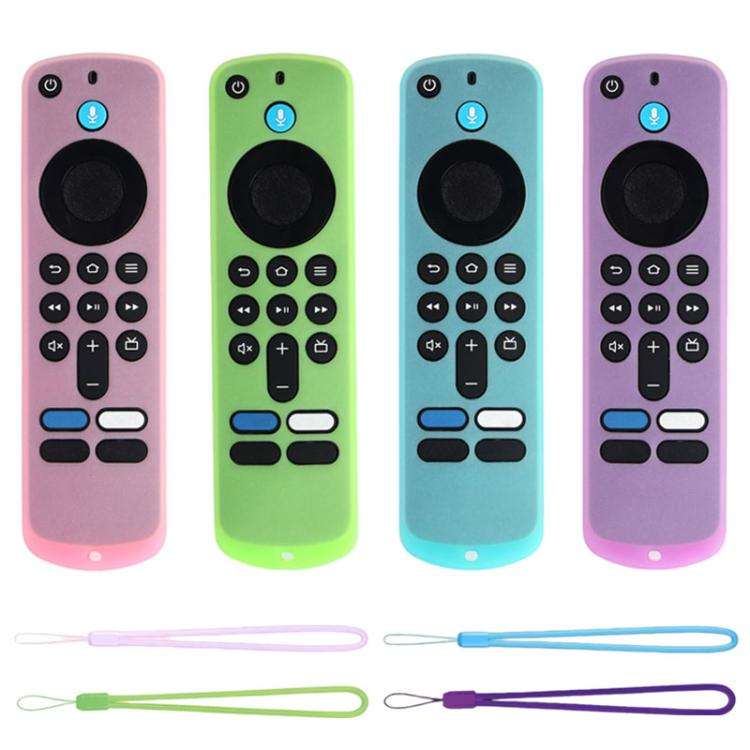 XDcase 4pcs Soft Silicone Protective Case with Mini Strap, For Amazon Fire TV Stick 4K 2025 Remote