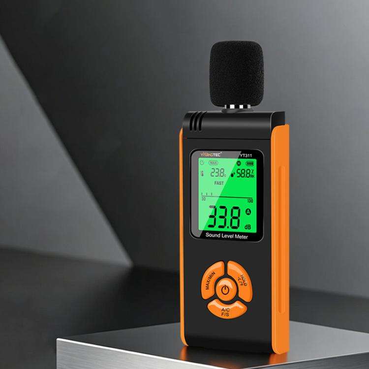 YT311 High Precision Digital Sound Level Meter Support Temperature and Humidity Measurement