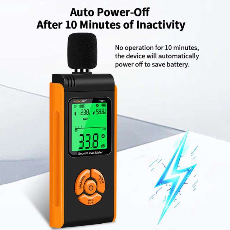 YT311 High Precision Digital Sound Level Meter Support Temperature and Humidity Measurement